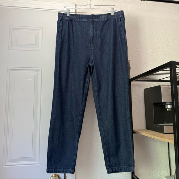 NWOT OUTERKNOWN blue men’s organic cotton denim jogger cropped jeans pants